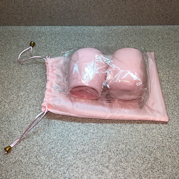 Sefora ODEME Silicone Wine Glasses set of TWO in pink travel bag BRAND NEW! - Picture 9 of 10